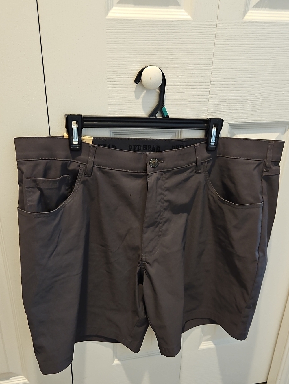 RedHead Men's Charcoal Gray Softshell Casual Shorts